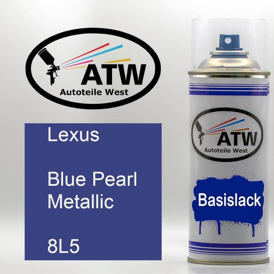 Lexus, Blue Pearl Metallic, 8L5: 400ml Sprühdose, von ATW Autoteile West.